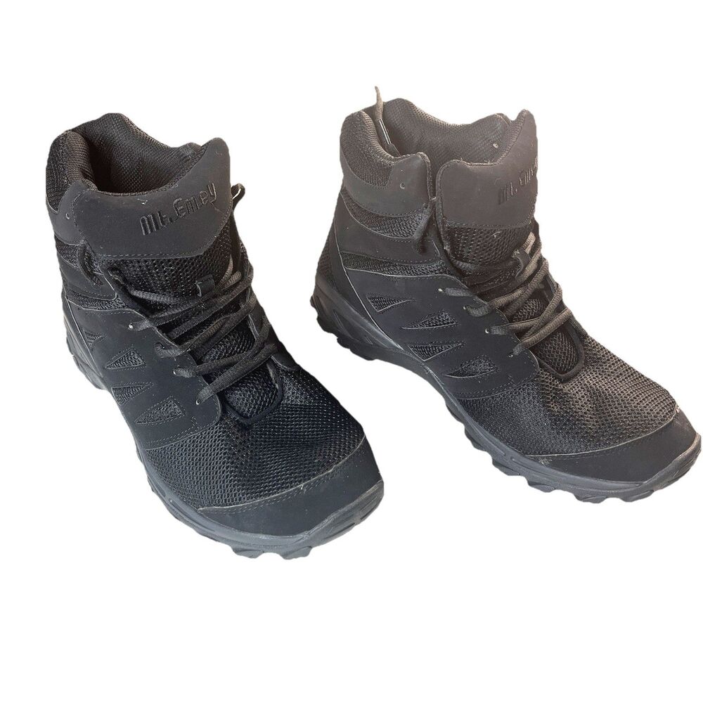 Mt Emey 9713 Mens Added Depth Walking Hiking Boots Black Size 12 D Orthopedic